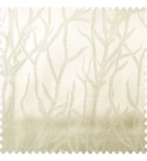 Cream color natural designs texture finished surface sea plants flowing pattern polyester main curtain